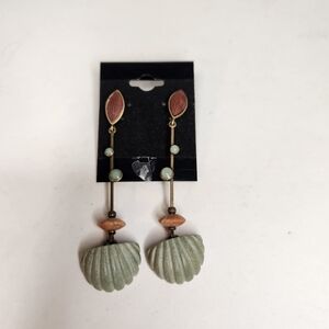 artisian made earrings by NATURE dangle pierced natural materials